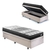 Cama Box Solteiro com Baú Suede Bege 88x188 com Colchão GranSleep Ecoflex Molas Verticoil