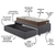 Cama Box Solteiro com Gaveta 88x188 cm Revestida em Suede Cinza com Colchão Relax Adorabile Ecoflex - B&G Camas e Colchões
