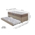 Bicama Box Baú 88x188 Courino Linho Bege com Colchão Ortoline New Dupla Face Anjos - comprar online
