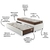 Bicama Box Solteiro 126x208 Courino Linho Branco com 2 Colchões Relax Adorabile Molas Ensacadas Ecoflex - B&G Camas e Colchões