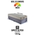 Base Box Baú 88x188 Suede Cinza com Colchão Airtech Ortobom Molas Ensacadas