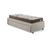 Cama Box Solteiro com Gaveta 88x188 cm Revestida em Courino Linho Areia com Colchão Relax Adorabile Ecoflex - B&G Camas e Colchões