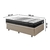 Imagem do Cama Box com Baú Solteiro 88x188 + Colchão Gran Sleep Molas Verticoil Ecoflex Courino Linho