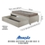 Cama Box Solteiro com Gaveta 88x188 cm Revestida em Courino Linho Areia com Colchão Supreme Gazin - comprar online