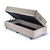 Base Box Baú 88x188 Suede Bege com Colchão Airtech Ortobom Molas Ensacadas - B&G Camas e Colchões