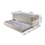 Bicama Box Solteiro Linho Bege 88x188x28 cm com Colchão Airtech Ortobom Molas Ensacadas e Colchão Auxiliar Ecoflex - comprar online