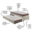 Bicama Box Solteiro Linho Bege 88x188 com Colchão Classic Molas Ensacadas Anjos - B&G Camas e Colchões