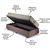 Base Box Baú 96x203 Suede Marrom com Colchão Airtech Ortobom Molas Ensacadas - loja online