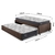 Bicama Box Solteirão 96x203 Suede Marrom com Dois Colchões Adapto Molas Ensacadas Ecoflex - comprar online