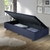 Base Box Baú Solteiro Suede Preto 88x188x34 cm