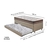Bicama Box Baú 88x188 Courino Linho Bege com Colchão Classic Molas Ensacadas Anjos - comprar online
