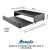 Bicama Box para Dois Colchões Solteirão 96x203 Suede Cinza - comprar online