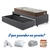Cama Box Solteiro com Gaveta 88x188 cm Revestida em Suede Cinza com Colchão Relax Adorabile Ecoflex