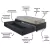 Cama Box Solteiro com Gaveta 88x188 cm Revestida em Linho Cinza com Colchão Airtech Ortobom - B&G Camas e Colchões