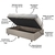 Base Box Baú 88x188 Linho Bege com Colchão Hanover Inducol - loja online