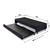 Bicama Box Solteiro Suede Preto 88x188x28 cm com Colchão Ecoline D23 Espuma e Colchão Auxiliar Ecoflex - B&G Camas e Colchões