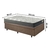 Base Box Baú 96x203 Linho Marrom com Colchão Adapto Molas Ensacadas - comprar online
