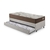Bicama Box Solteiro Courino Linho Cinza 88x188x28 cm com Colchão Relax Adorabile Molas Ensacadas e Colchão Auxiliar Ecoflex