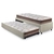 Bicama Box Solteiro Linho Bege 88x188 com Colchão Classic Molas Ensacadas Anjos