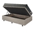 Base Box Baú 96x203 Linho Bege com Colchão Adapto Molas Ensacadas - B&G Camas e Colchões