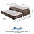 Bicama Box Solteiro Suede Marrom 88x188 com Colchão Classic Molas Ensacadas Anjos - comprar online