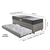 Bicama Box Baú Solteiro 88x188x42 Courino Linho Cinza com Colchão de Espuma Dual Firme Ecoflex - comprar online