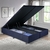 Cama Box Baú King 178x198x42cm Suede Preto com Pistão a Gás