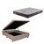 Cama Box Baú Linho Bege 138x188 com Colchão Casal Relax Adorabile Molas Ensacadas Ecoflex