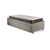 Cama Box Solteiro com Gaveta 88x188 cm Revestida em Linho Bege com Colchão Bogota Inducol - B&G Camas e Colchões