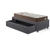 Cama Box Solteiro com Gaveta 88x188 cm Revestida em Suede Cinza com Colchão Relax Adorabile Ecoflex - loja online