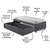 Cama Box Solteirão com Gaveta 88x188 cm Revestida em Suede Cinza com Colchão Hanover Inducol - B&G Camas e Colchões