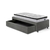 Cama Box Solteiro com Gaveta 88x188 cm Revestida em Courino Linho Cinza com Colchão Cama inHouse Ecoflex - loja online