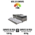 Bicama Box Baú Solteiro 88x188x42 Courino Linho Cinza com Colchão de Espuma Dual Firme Ecoflex