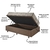 Base Box Baú 96x203 Linho Marrom com Colchão Airtech Ortobom Molas Ensacadas - loja online