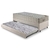 Bicama Box Solteiro Linho Bege 88x188x28 cm com Colchão Airtech Ortobom Molas Ensacadas e Colchão Auxiliar Ecoflex