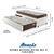 Bicama Box Solteiro 126x208 Courino Linho Branco com 2 Colchões Relax Adorabile Molas Ensacadas Ecoflex - comprar online