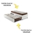 Bicama Box Solteiro 126x208 Courino Linho Branco com 2 Colchões Relax Adorabile Molas Ensacadas Ecoflex - comprar online