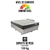 Cama Box Baú Queen 158x198 Courino Linho Areia com Colchão Adapto Molas Ensacadas Ecoflex