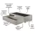 Box Com Gaveta 88 99x188x38 cm Courino Linho Areia - B&G Camas e Colchões