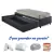 Cama Box Solteiro com Gaveta 88x188 cm Revestida em Linho Cinza com Colchão Airtech Ortobom