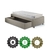Cama Box Solteirão com Gaveta 88x188 cm Revestida em Linho Bege com Colchão Hanover Inducol - loja online