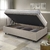 Base Box Baú 88x188 Linho Bege com Colchão Hanover Inducol na internet