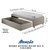 Cama Box Solteirão com Gaveta 88x188 cm Revestida em Linho Bege com Colchão Hanover Inducol - comprar online