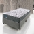 Cama Box Solteirão Linho Cinza 96x203 com Colchão Adapto Molas Ensacadas Ecoflex