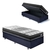 Base Box Baú 88x188 Suede Preto com Colchão Gransleep Molas Verticoil