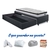 Cama Box Solteiro com Gaveta 88x188 cm Revestida em Linho Cinza com Colchão Cama inHouse Ecoflex