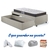 Cama Box Solteiro com Gaveta 88x188 cm Revestida em Courino Linho Areia com Colchão Pantanal Anjos - comprar online
