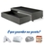 Box Com Gaveta 120 126x208x38 cm Courino Linho Cinza - comprar online