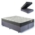 Cama Box Queen com Baú 158x198 com Colchão Adapto Molas Ensacadas Ecoflex Suede Cinza