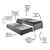 Bicama Box Solteiro 88x188 Suede Cinza com Dois Colchões de Espuma Dual Firm Ecoflex - B&G Camas e Colchões
